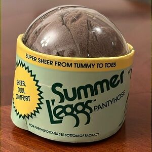 Vintage 1990s L'eggs Pantyhose Super Sheer Queen Nude Size B